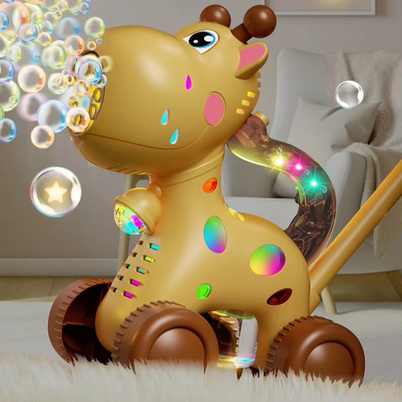 Bubble Machine Toy Manufacturer - OEM New Fun Children's Cartoon Hand Push Learning Step Deer Outdoor