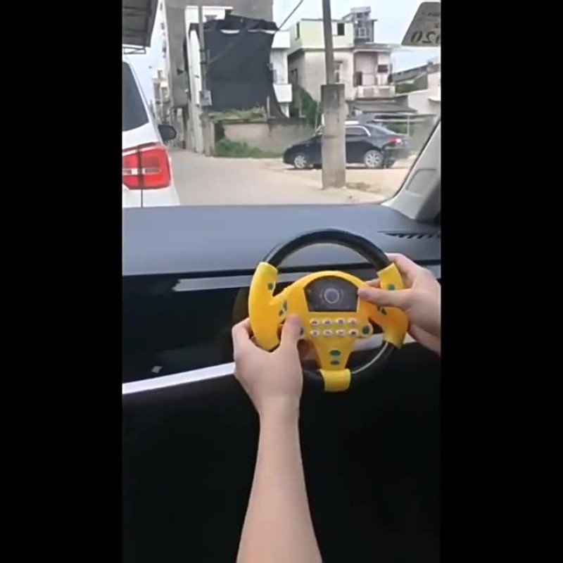 Simulation Steering Wheel Toy Manufacturer - OEM Multifunctional 360° Rotating Simulates Driving Car Children's Co Electric
