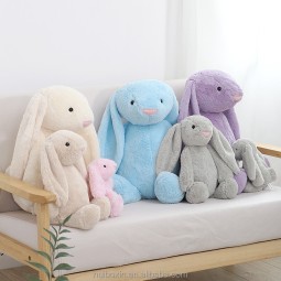 Easter Bunny Comforter Manufacturer - OEM Custom Sublimation Cute Long-Eared EN71 Plush Rabbit Soft Toy