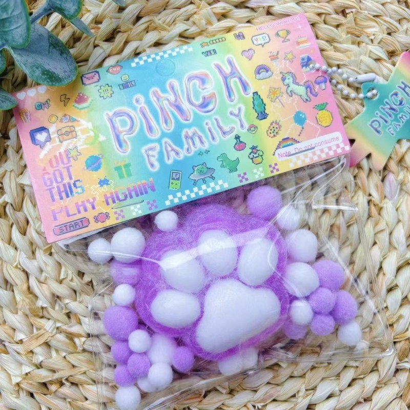 Cat Paw Stress Ball Manufacturer - OEM Extra Large Shaped Cute Colorful Slow Rebound Silicone Squeeze Toy