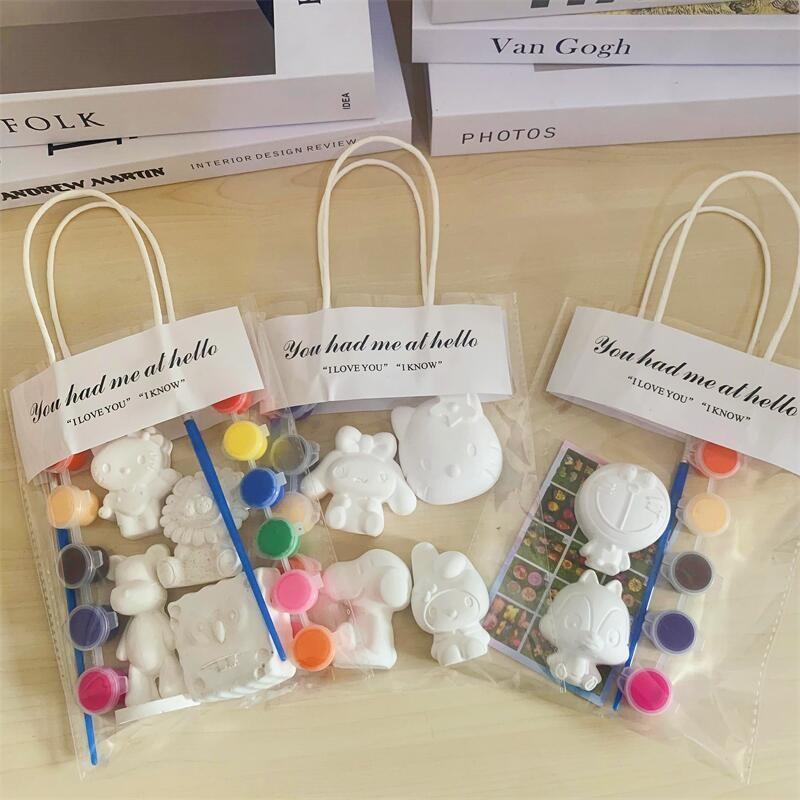 Gypsum Doll Toy Manufacturer - OEM Cat Dog Mini Version White Children's Entertainment Drawing Graffiti