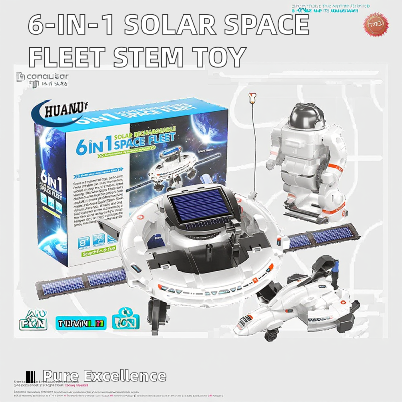 Solar Robot Kit Manufacturer - OEM 6-in-1 STEM Space Fleet DIY Assembly Solar Powered Building Block
