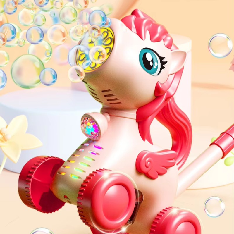 Bubble Machine Toy Manufacturer - OEM New Fun Children's Cartoon Hand Push Learning Step Deer Outdoor