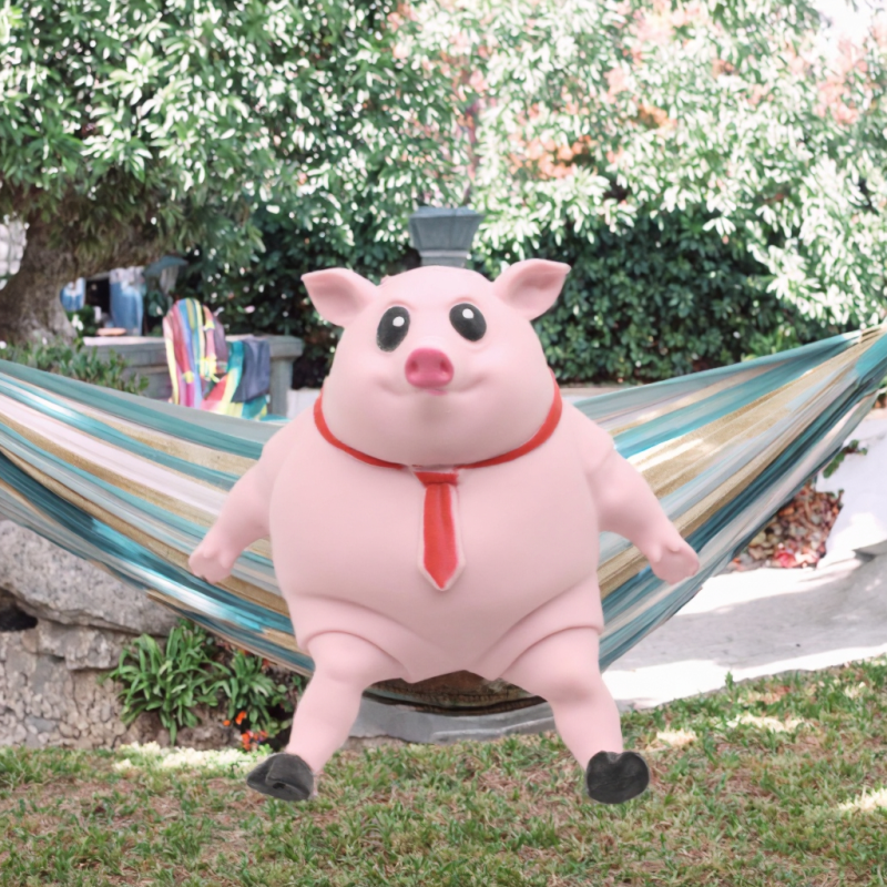 PVC Squeeze Toy Manufacturer - OEM Pink Pig Stress Anxiety Relief Anti-Stress Soft Party Gift