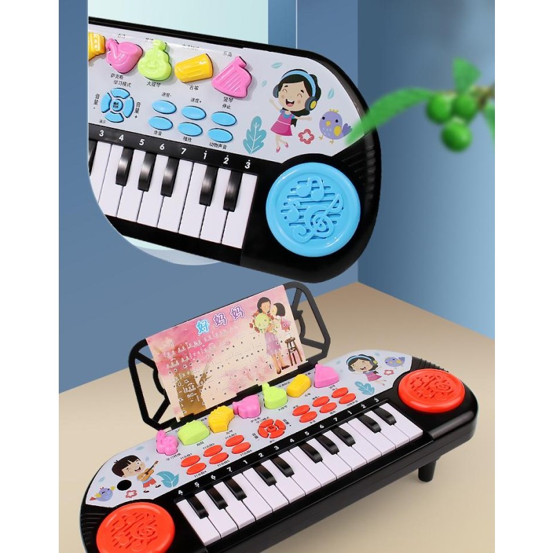 Electronic Keyboard Toy Manufacturer - OEM 24 Key Multifunctional Intelligent Early Education Piano