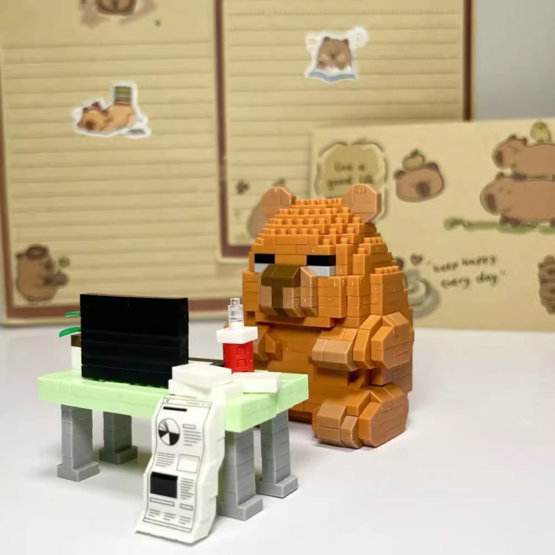 Building Blocks Doll Manufacturer - OEM Capibala Creative Small People Puzzle Assembly Toy