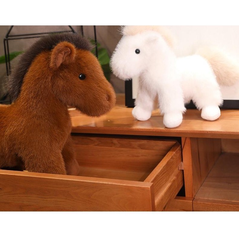 Plush Horse Pillow Manufacturer - OEM Birthday Gift Soft Big Brown Sleeper Comfortable Wild Horse Doll