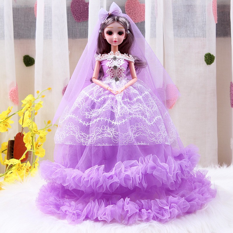 Doll Set Gift Box Manufacturer - OEM Large Confusion Wedding Dress Long Hair Princess Children Toy