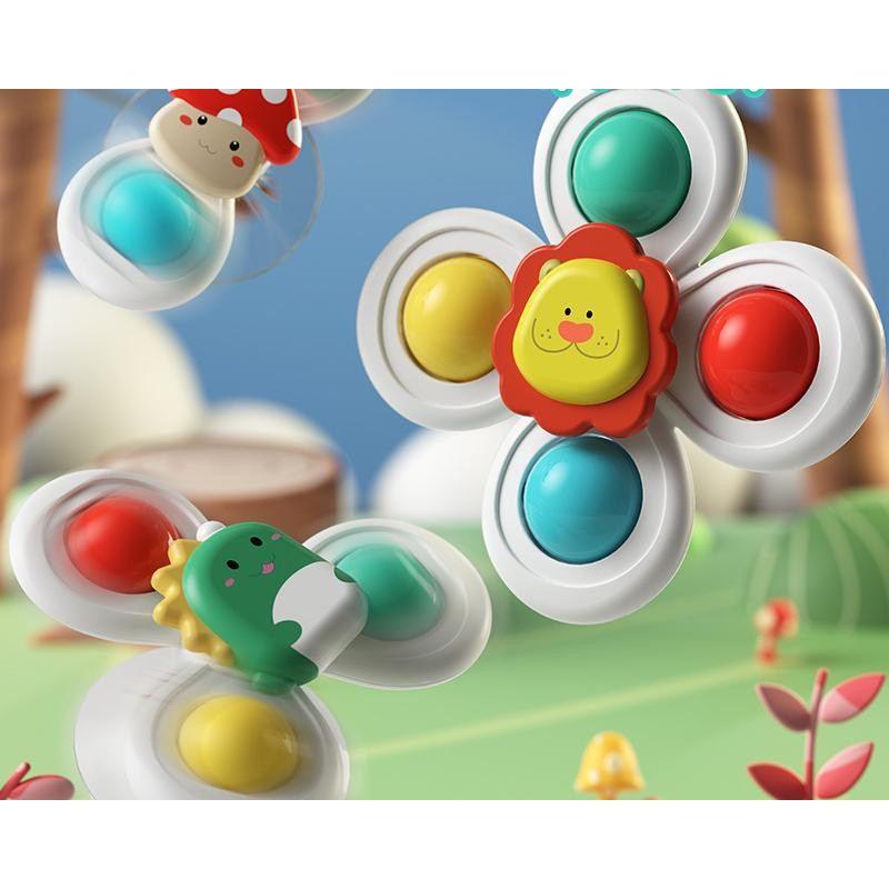 Children's Dining Table Toy Manufacturer - OEM Suction Cup Rotating Music Baby Puzzle Early Education Gyroscope