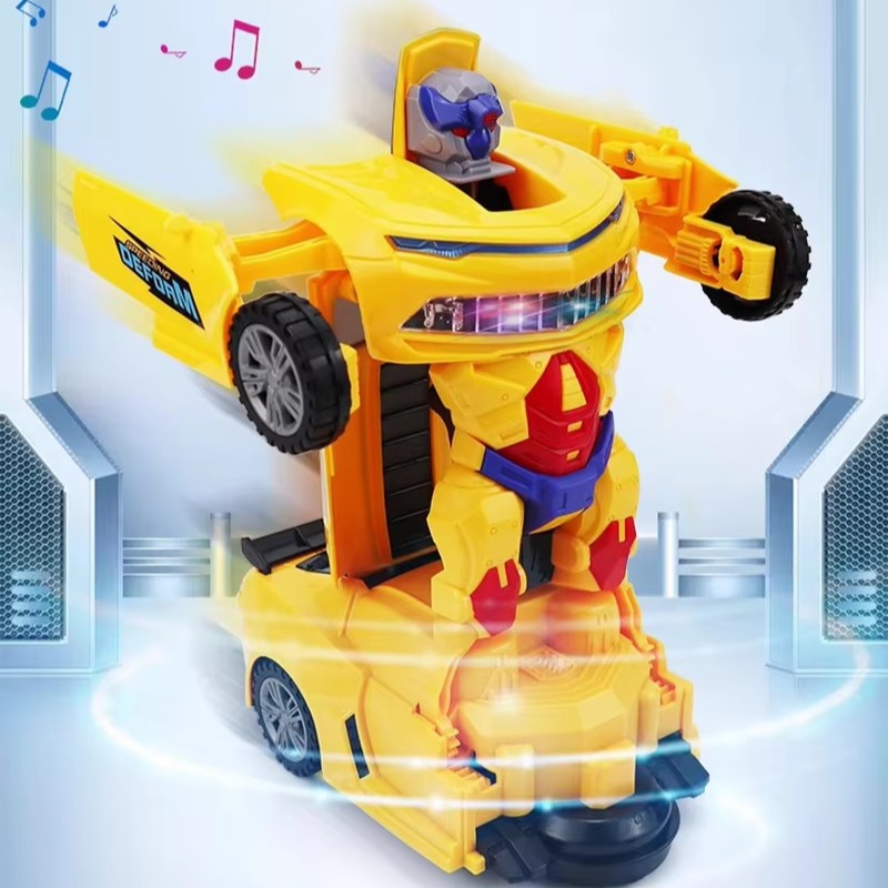 Electric Tank Toy Manufacturer - OEM Children's Boy Transformation Diamond Shovel Lighting Music Robot