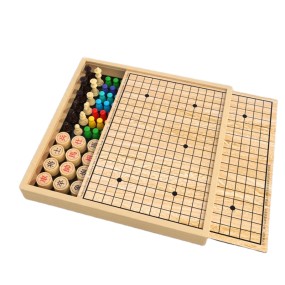 Chinese Checkers Set Manufacturer - OEM Child Classic Intelligent 12 in 1 Party Wood Board Chess