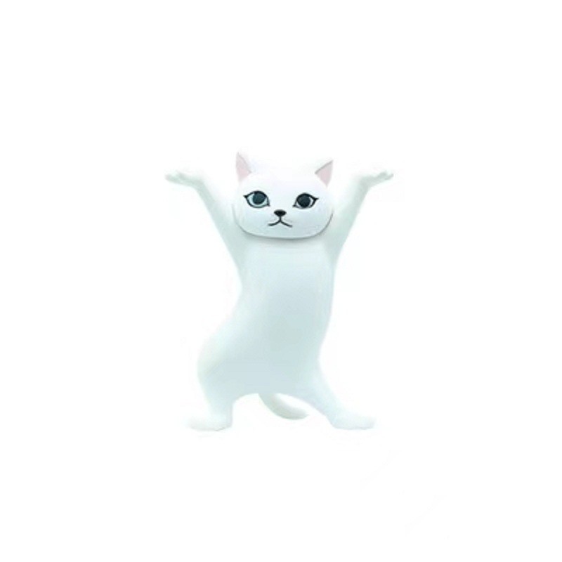 Pen Holder Manufacturer - OEM Interesting Plastic Cute Dance Cat with Raised Hands Colorful