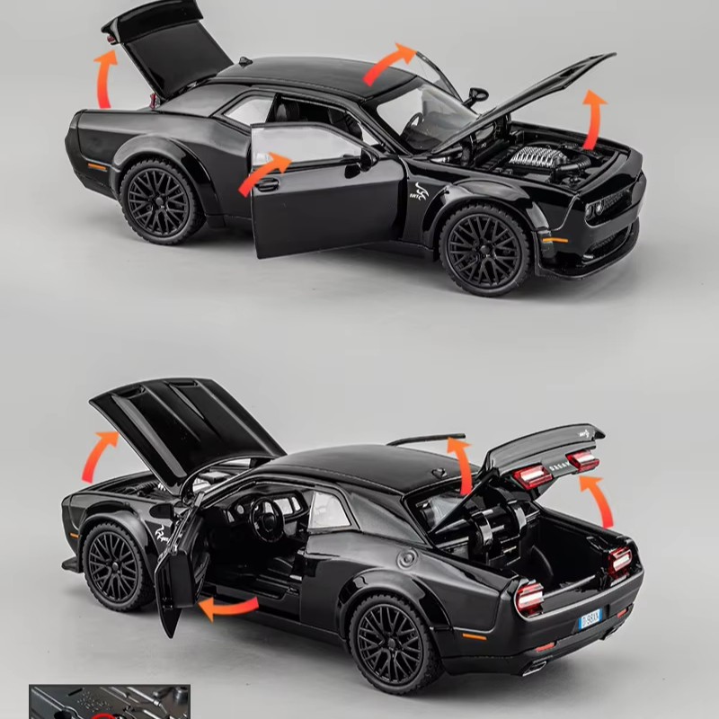 Alloy Car Model Manufacturer - OEM 1:32 Challenger Charger SRT Simulation Sound Light