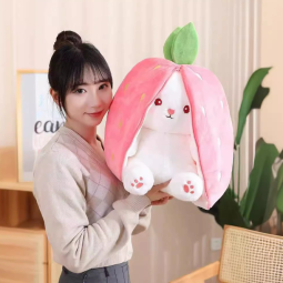 Fruit Rabbit Plush Toy Manufacturer - OEM Cross-Border New Soft Stuffed Strawberry Carrot Teddy Bear Children's Gift