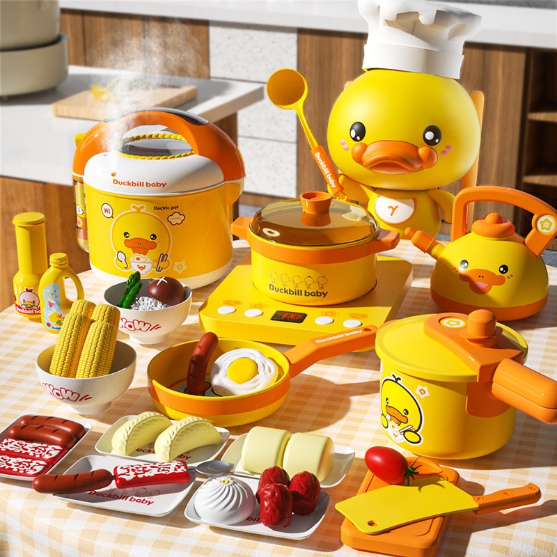 Mini Kitchenware Toy Set Manufacturer - OEM Children's Home Play Simulation Sound Light Cooking Food Smoking