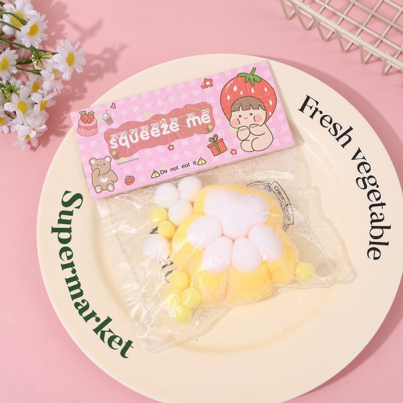 Cat Paw Stress Ball Manufacturer - OEM Shaped Cute Colorful Slow Rebound Silicone Squeeze Toy