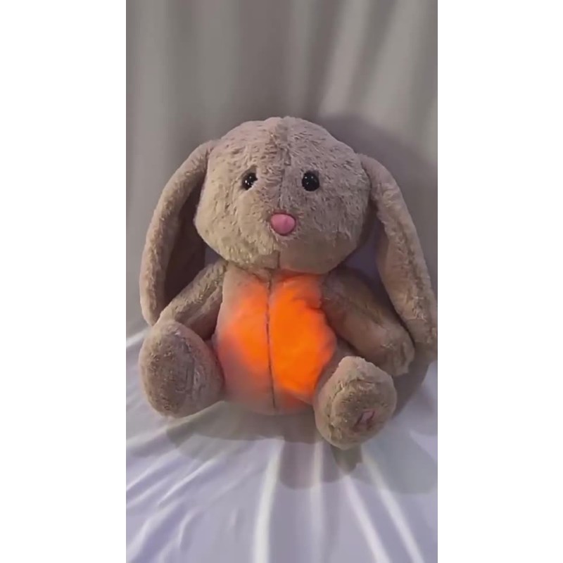 Glowing Plush Toy Manufacturer - OEM Breathing Soothing Little Rabbits Mother Child Kangaroo Animal Doll