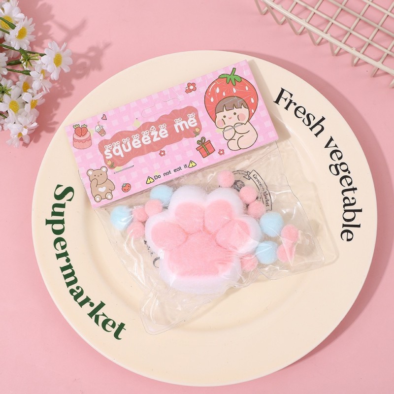 Cat Paw Stress Ball Manufacturer - OEM Shaped Cute Colorful Slow Rebound Silicone Squeeze Toy