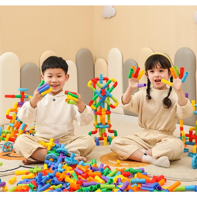 Ball Slide Building Blocks Manufacturer - OEM Children's Assembled Multi Function Different Sizes Puzzle Pipeline