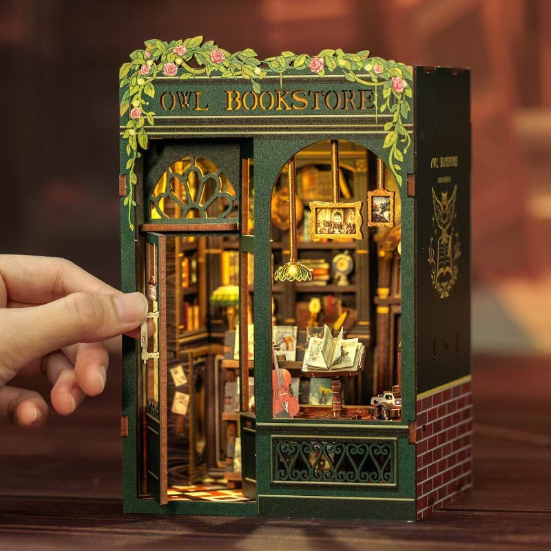 3D Wooden Puzzle Kit Manufacturer - OEM CuteBee Wholesale DIY Book Nook Miniature House Craft Jigsaw