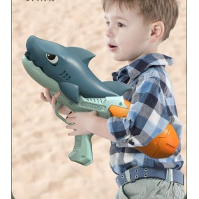 Water Gun Toy Manufacturer - OEM New Children's Cute Dual Nozzle Dinosaur Duck Shark Pull-out
