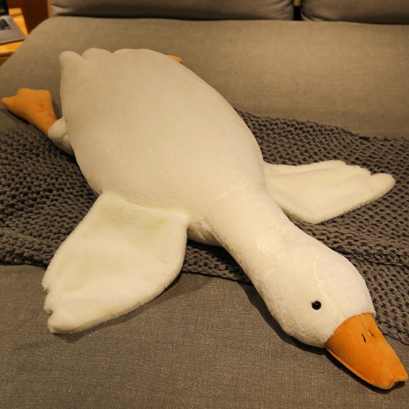 Plush Goose Pillow Manufacturer - OEM Birthday Gift Soft Big White Sleeper Comfortable Duck Doll Toys