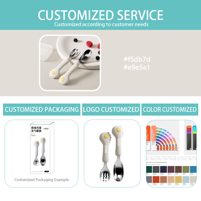 Baby Feeding Set Manufacturer - Dinosaur Shape Twist Spoon