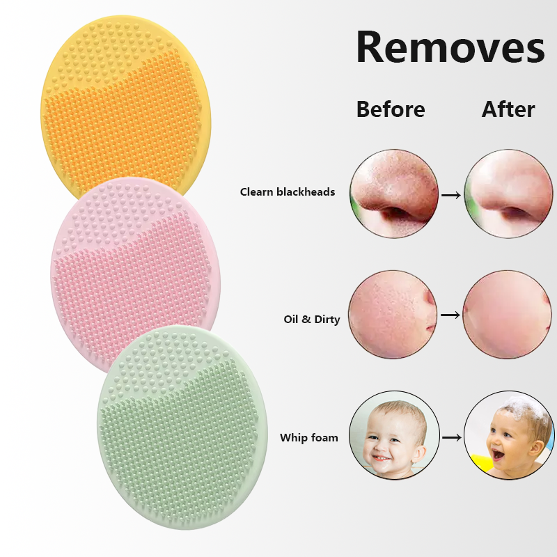 Baby Bath Brush Supplier - Silicone Facial Cleansing Hair