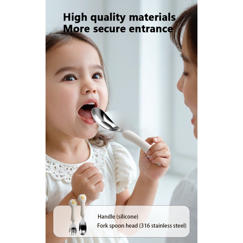 Baby Spoon Supplier - Stainless Steel Learning to Eat