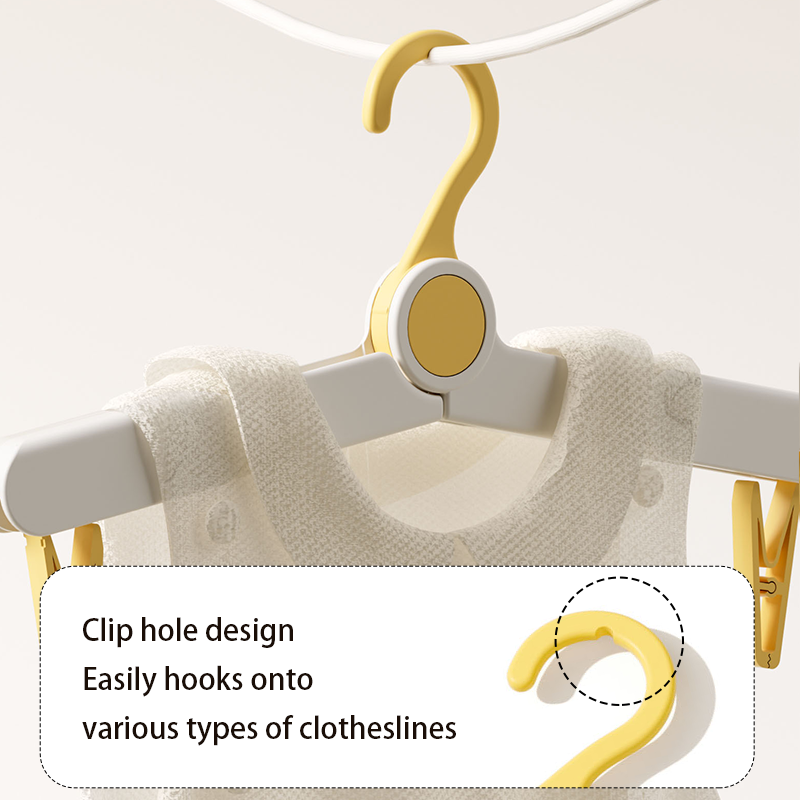 Clothes Hanger Supplier - Plastic Foldable Baby Yellow