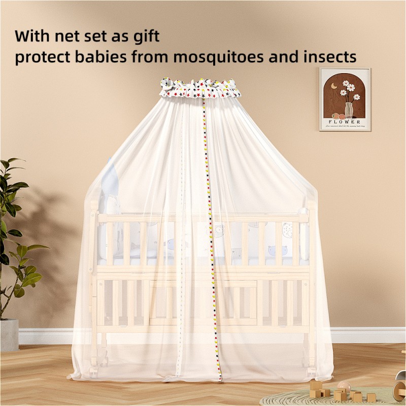 Baby Crib Factory - Solid Wood Adjustable Wheels