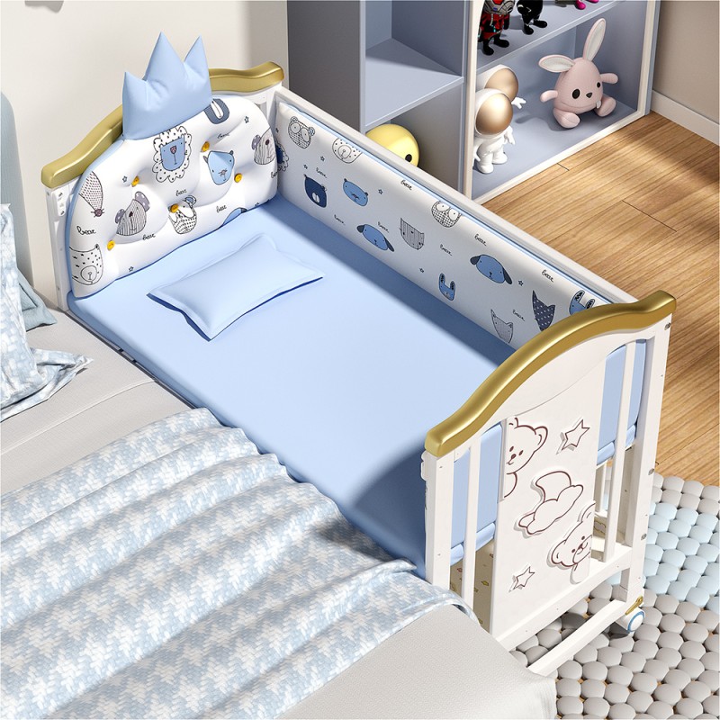 Baby Crib Supplier - White Solid Wood Cradle