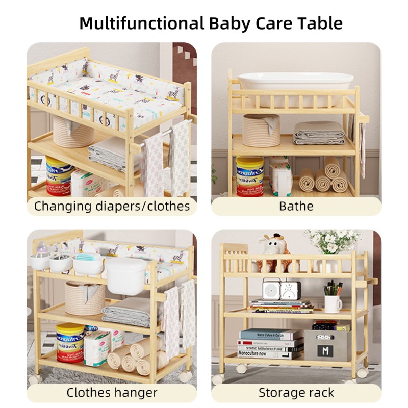 Baby Bathtub Changing Table Factory - Large Storage Foldable