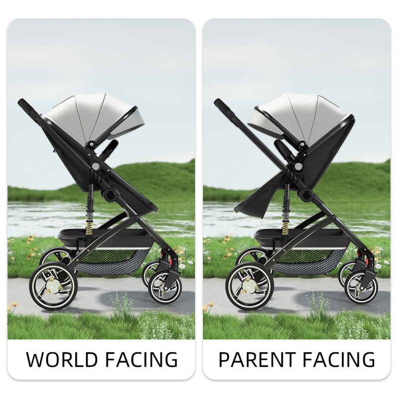 Baby Carriage Manufacturer - Pu Leather 360 Rotation