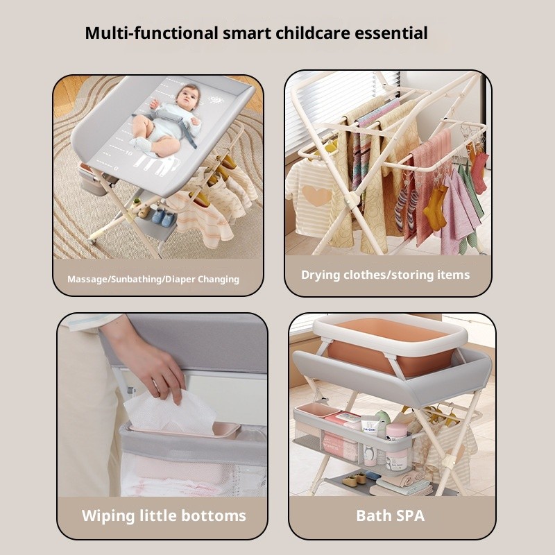 Baby Care Crib Supplier - Full Plastic Movable Changing