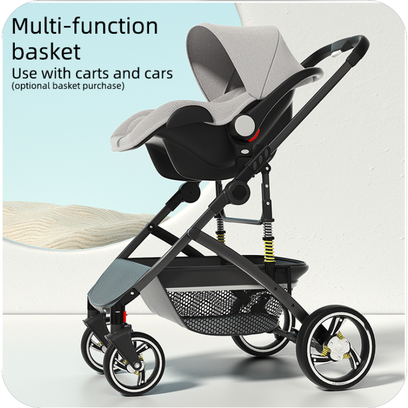 Baby Carriage Manufacturer - Pu Leather 360 Rotation