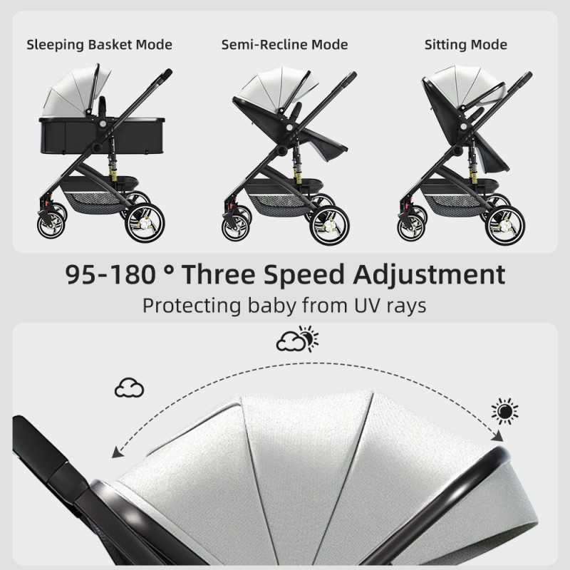 Baby Carriage Manufacturer - Pu Leather 360 Rotation