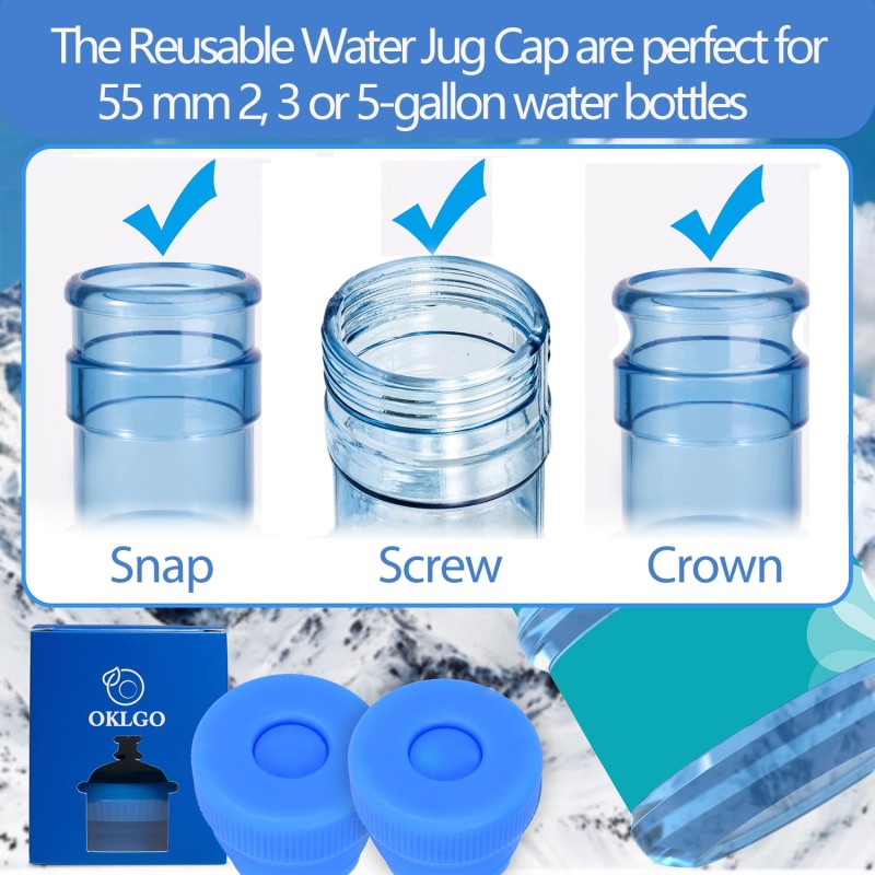 5 Gallon Silicone Water Jug Cap Factory - Reusable Non-Spill 55mm Direct Drinking
