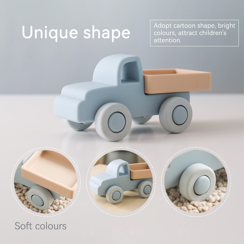 Toddler Learning Race Car Toy Manufacturer - 2024 New Silicone Educational Truck Set