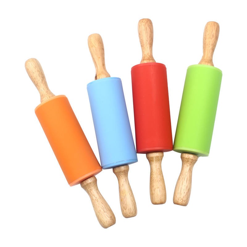 Silicone Baking Rolling Pin Manufacturer - Wooden Handle Non-Stick Noodle Rolling