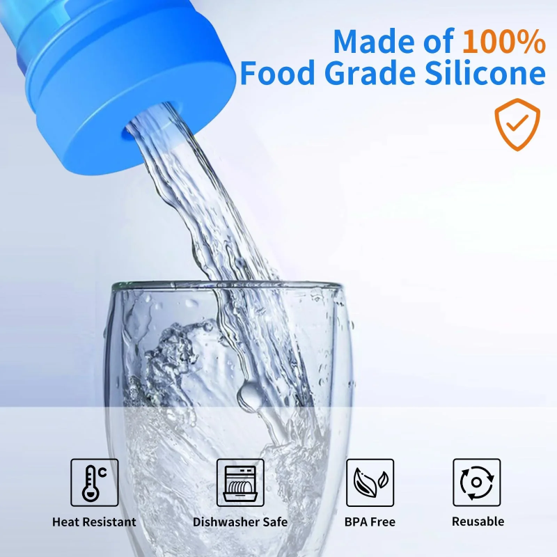 Silicone Water Jug Cap Manufacturer - 2025 New 3 5 Gallon Non-Splash Replacement Cover