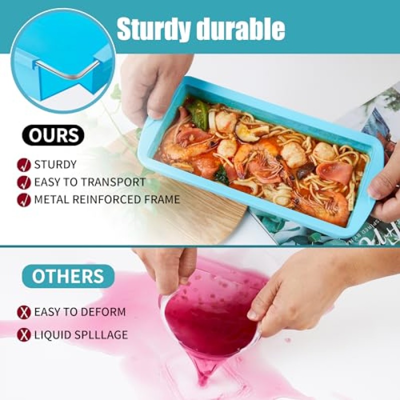 Rectangle Silicone Freezer Container Manufacturer - Lid Soup Sauce Ice Cream Mold