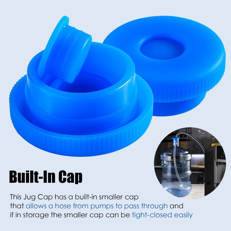 Silicone Water Jug Cap Manufacturer - Custom logo 5 Gallon Non-Spill Anti-Splash