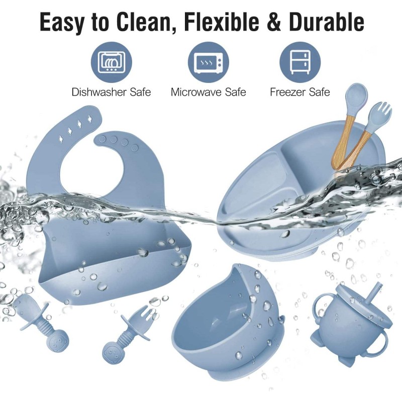 Reusable Baby Sippy Cup Factory - BPA Free Silicone Drinking Bottle Long Straw