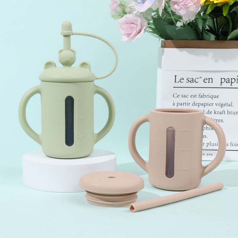 Collapsible Baby Bowl Set Manufacturer - Bear Marble Cover Suction Silicone Bowls