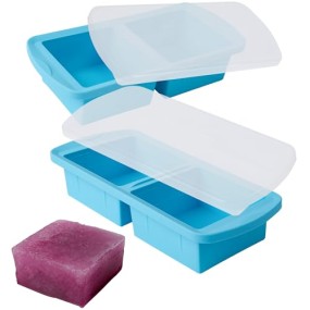 Silicone Freezer Container Factory - 1-2 Cup Rectangle Mold Soup Sauce Ice Cube Tray