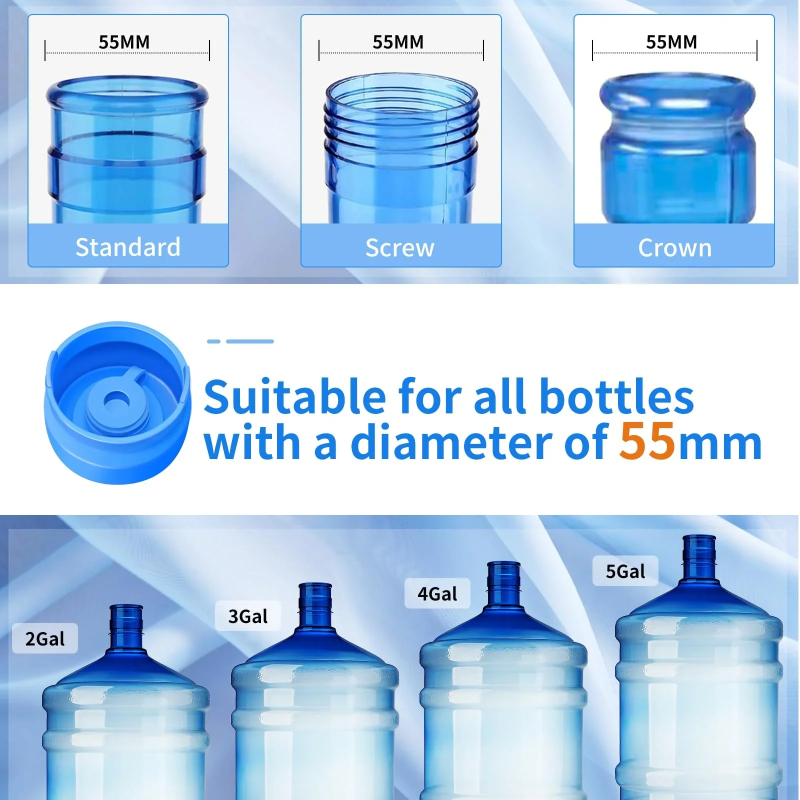 Silicone Water Jug Cap Manufacturer - 2025 New 3 5 Gallon Non-Splash Replacement Cover