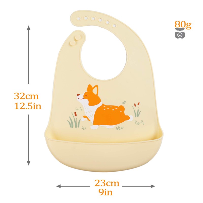 Custom Logo Baby Silicone Bib Set Factory - Animal Wholesale Reusable Waterproof