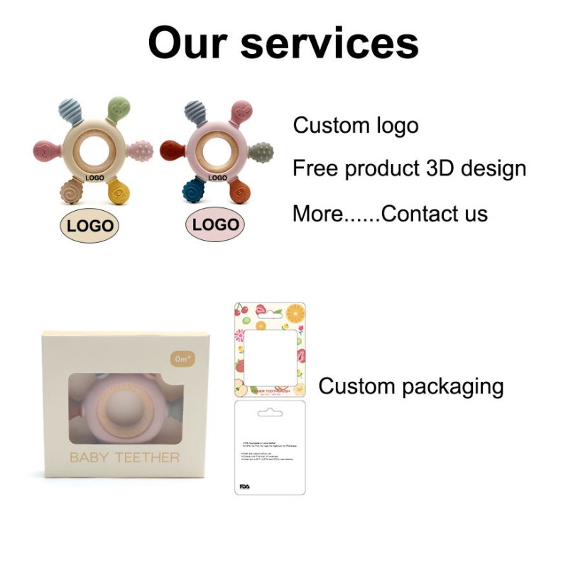 Unicorn Silicone Teether Manufacturer - Fun Beaded Key Design BPA-Free Food Grade