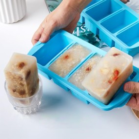 Large Rectangle Silicone Freezer Container Factory - Custom Logo with Lid